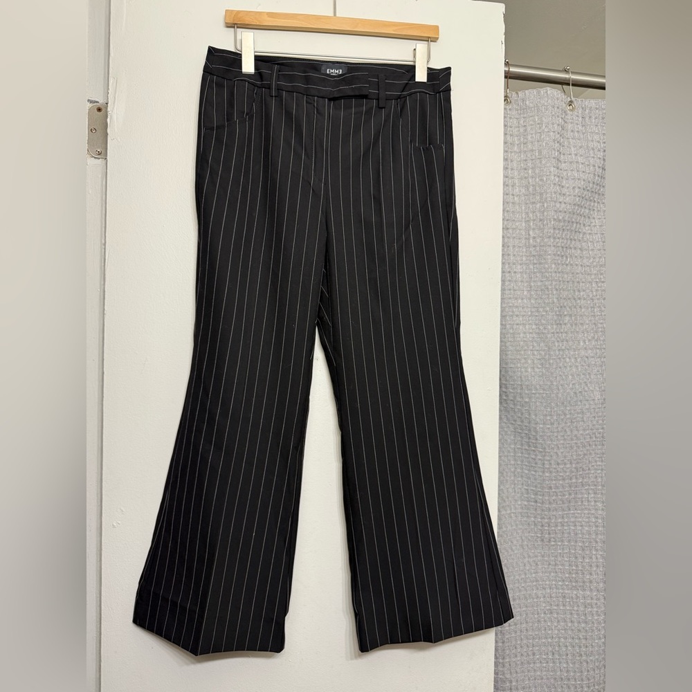 Marella Black Pinstripe Trousers